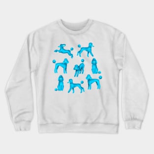 Blue Poodles Crewneck Sweatshirt